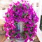 Artificial Faux Bougainvillea Flowers Plants for Outdoor,2 pcs Fake Silk UV Resistant (Purple)